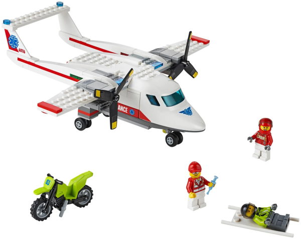 Конструктор LEGO City 60116 Самолет скорой помощи USED (без коробки)